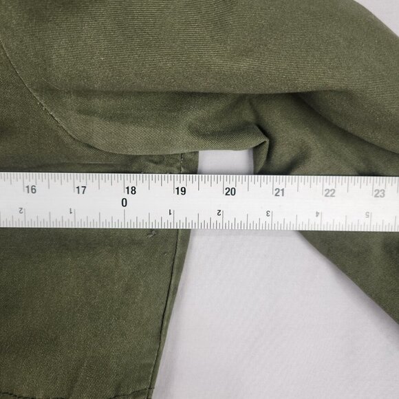 Utility Field Jacket Olive Green Women's M Zip Up Miss London Cinch Waist Army - Picture 4 of 8
